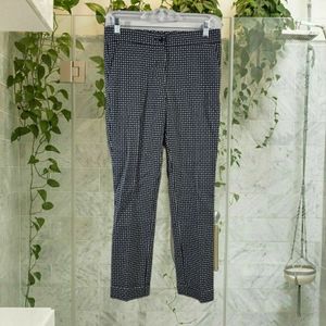 ETRO Womens Straight Leg Pants, Italian 38, US XS, 2, Woven Black and White